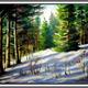 Festményeim - Téli napsütés - pasztell 35x50 cm
