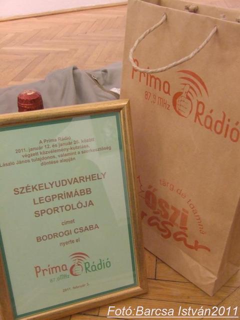 Príma Rádió díjazza Székelyudvarhely legprímább polgárait.2011.02.03