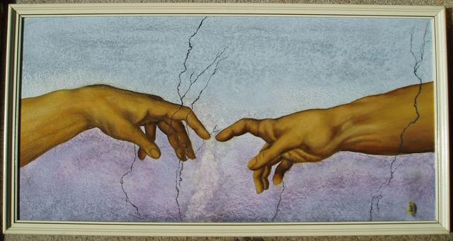 Jegaart - olajfestmény - Michelangelo Buonarroti replika:Creature - freskó hatású olajfestmény