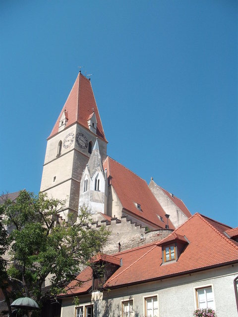 Nyári utazások :Ausztria ,Wachau - Weissenkirchen temploma ,a Duna északi oldalán