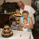 Mi és az unokák a születésnapi tortával