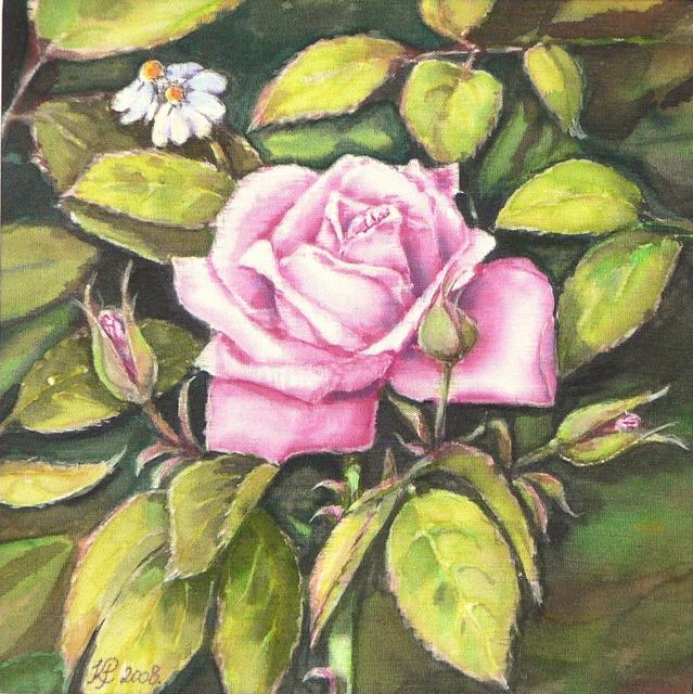 Festményeim, virágok - Rózsa