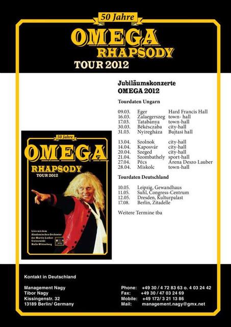 OMEGA 50. LIVE 2012. - EGER