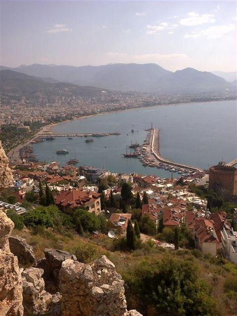 Törökország - Alanya, Cleopátra kikötő a várból.1