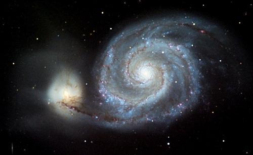 Univerzum -  M51, NGC 5194, Örvény-köd vagy Örvény-galaxis)