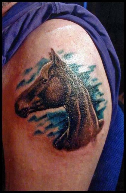 Saját tetoválások - Baka Péter: Ló fej